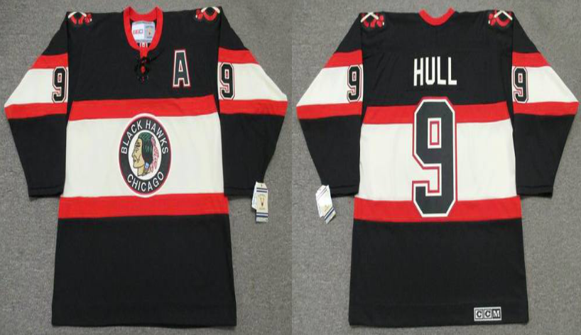 2019 Men Chicago Blackhawks #9 Hull black CCM NHL jerseys